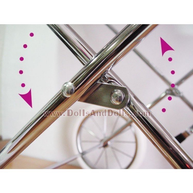 Doll's pram Bebelux 78 cm - Pink Romantic 