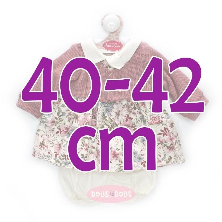 Outfit for Antonio Juan doll 40-42 cm - Flower dress with wool jacket