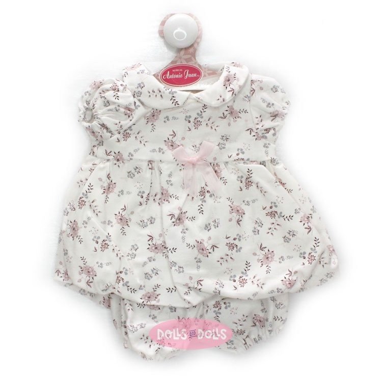 Outfit for Antonio Juan doll 40-42 cm - White outfit with natural print