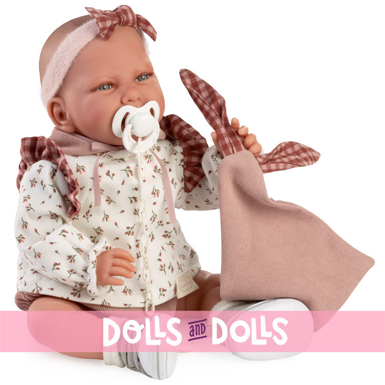Antonio Juan doll 42 cm - Special Weight - Newborn Carla with dress and security blanket