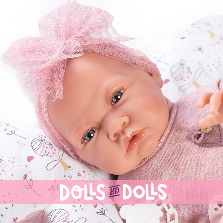 Antonio Juan doll 42 cm - Newborn with butterfly cushion