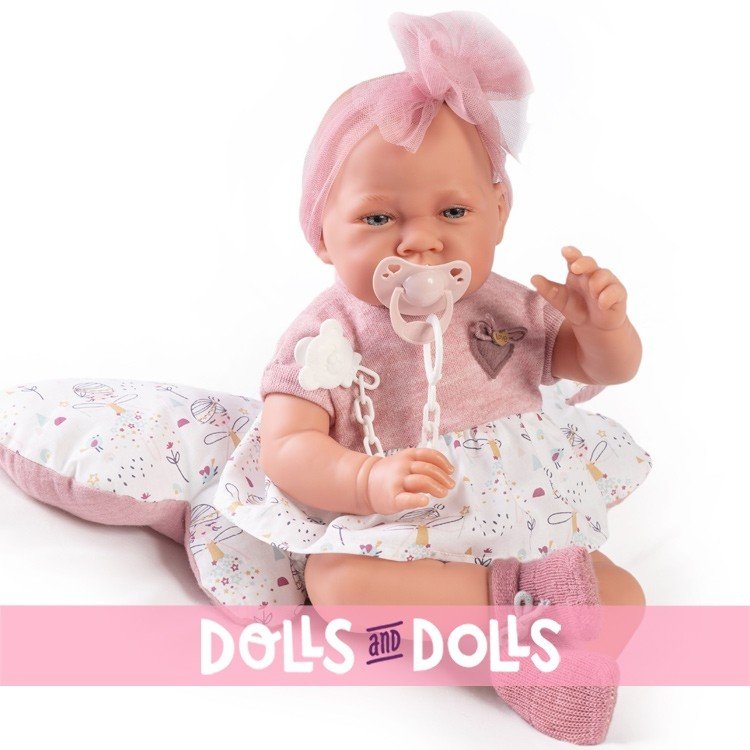 Antonio Juan doll 42 cm - Newborn with butterfly cushion