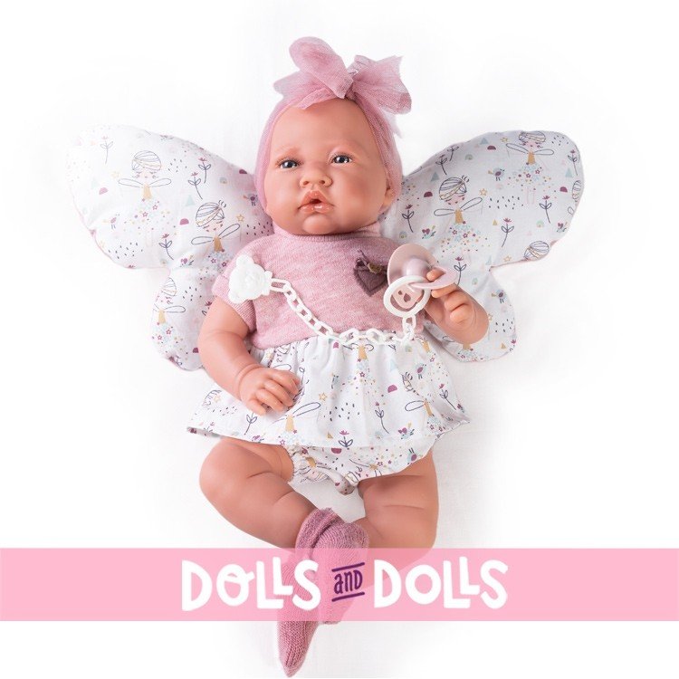 Antonio Juan doll 42 cm - Newborn with butterfly cushion