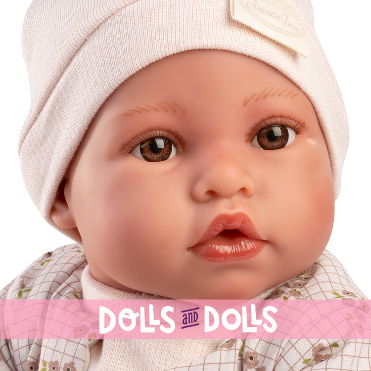 Antonio Juan doll 40 cm - Newborn Erika with bomber jacket