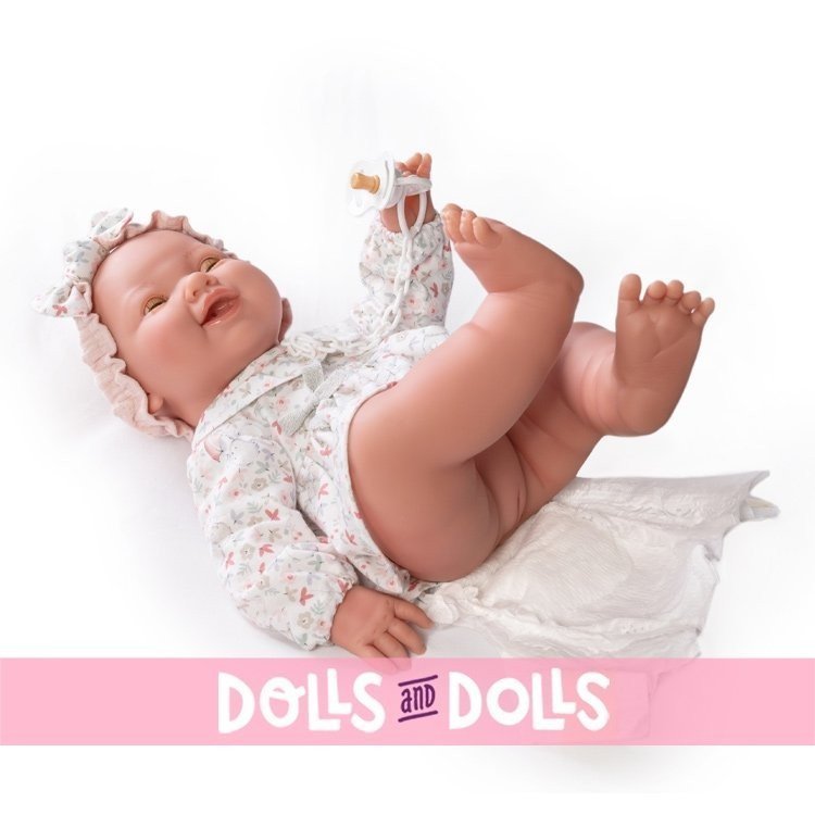 Antonio Juan doll 42 cm - Newborn Mia Pee with a backpack for you