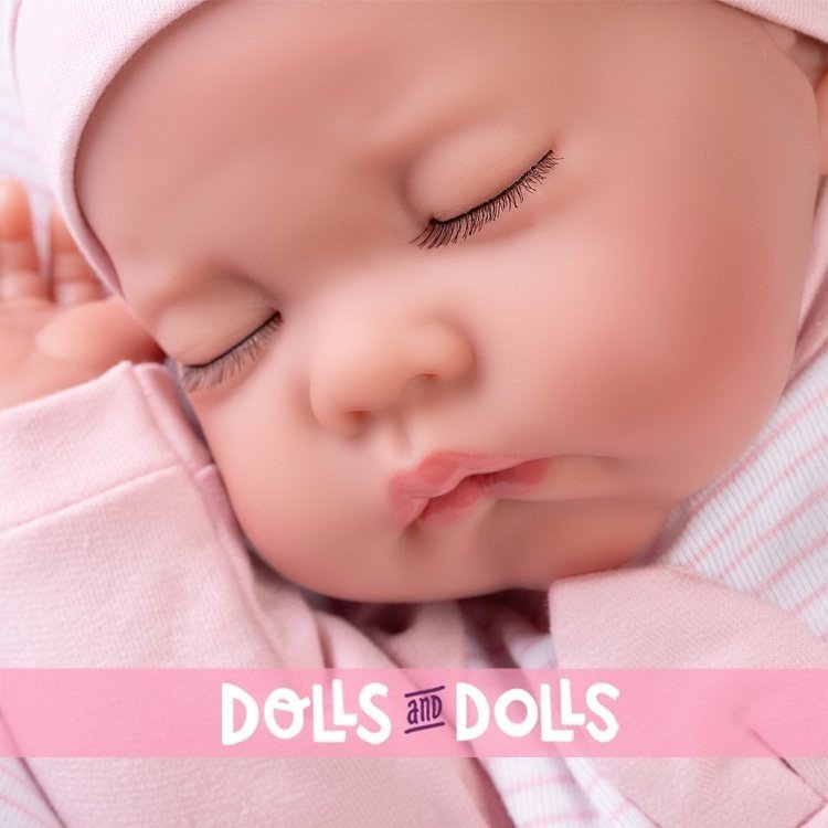 Antonio Juan doll 42 cm - Sleeping Luna newborn with cushion and unicorn shoes