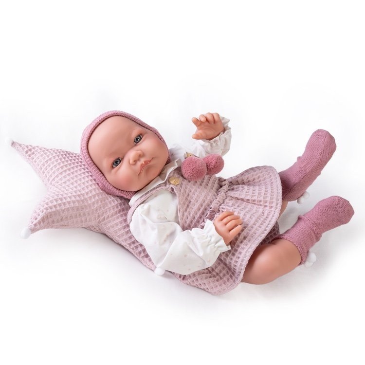 Antonio Juan doll 42 cm - Newborn Nica couple with star cushion