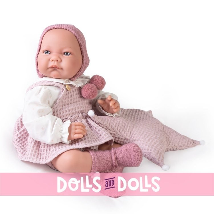 Antonio Juan doll 42 cm - Newborn Nica couple with star cushion