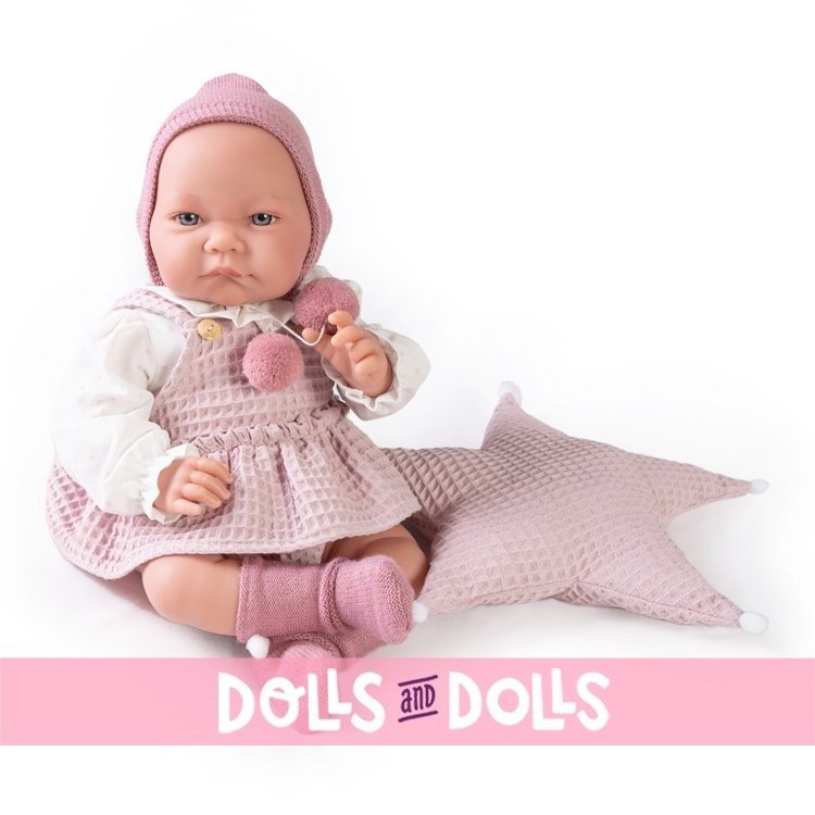 Antonio Juan doll 42 cm - Newborn Nica couple with star cushion