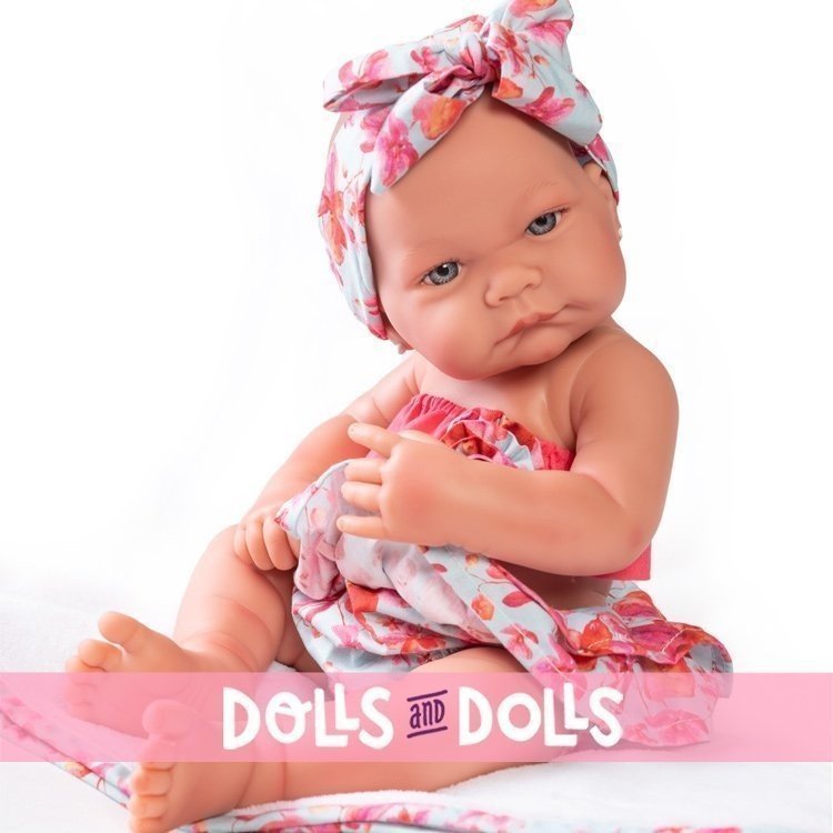 Antonio Juan doll 42 cm - Nica summer newborn with towel