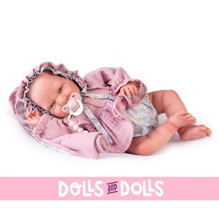 Antonio Juan doll 40 cm - Sweet Reborn Carla with blanket and hood