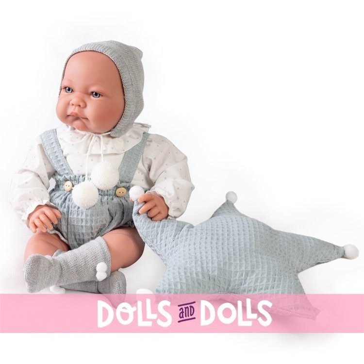 Antonio Juan doll 42 cm - Newborn Nico couple with star cushion