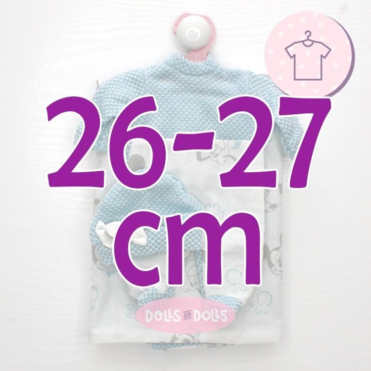 Outfit for Antonio Juan doll 26-27 cm - Lullaby with animals, pajamas and hat