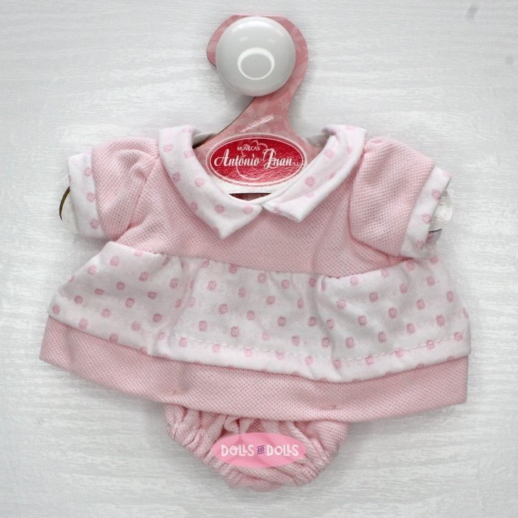 Outfit for Antonio Juan doll 26-27 cm - Pink dress with dots