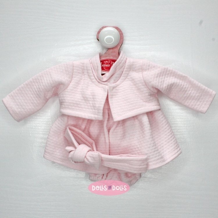 Outfit for Antonio Juan doll 33-34 cm - Pink dress with jacket and headband