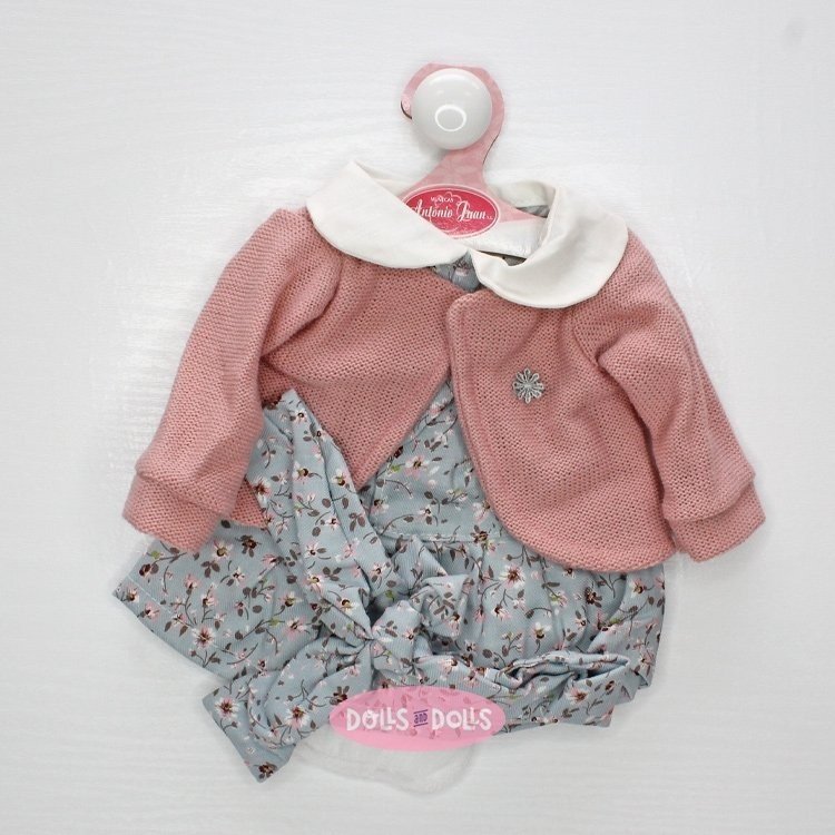 Outfit for Antonio Juan Bella doll 45 cm - Flower dress with jacket and headband