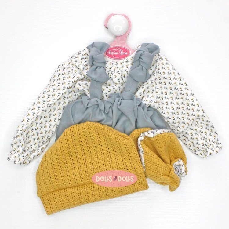Outfit for Antonio Juan doll 40 - 42 cm - Sweet Reborn Collection - Flower outfit with hat and booties