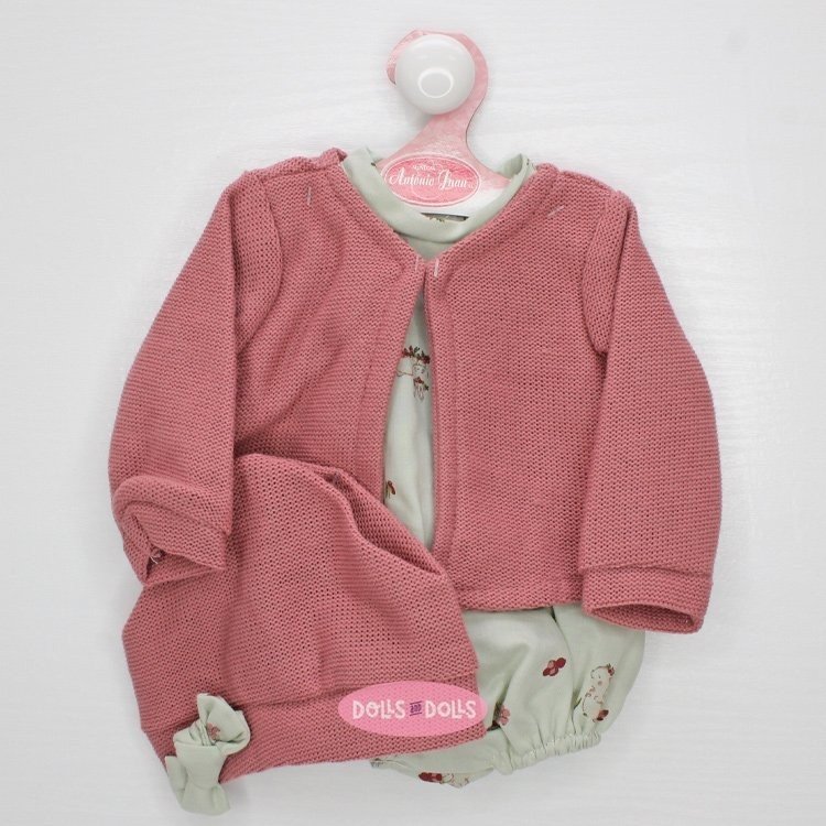 Outfit for Antonio Juan doll 40-42 cm - Bunnies sleepsuit with jacket and hat