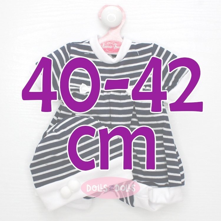 Outfit for Antonio Juan doll 40-42 cm - Navy-white romper with hat