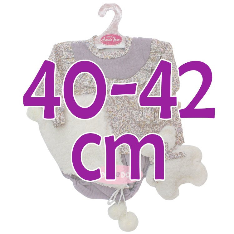 Outfit for Antonio Juan doll 40 - 42 cm - Sweet Reborn Collection - Colorful floral dress with purple accents