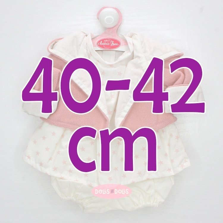 Outfit for Antonio Juan doll 40-42 cm - Pink stars dress with jacket