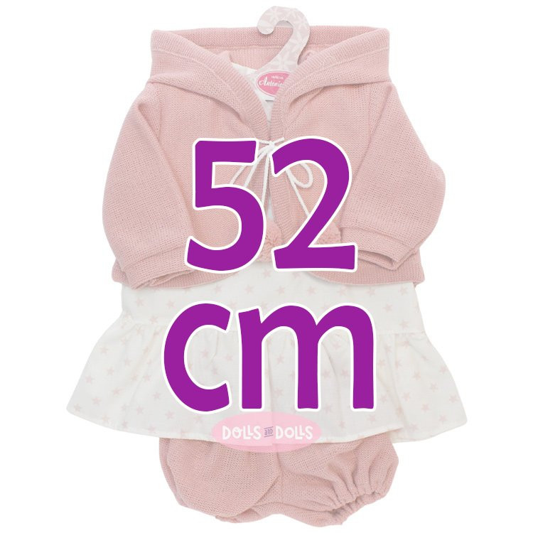 Outfit for Antonio Juan doll 52 cm - Mi Primer Reborn Collection - Pink star-print set with jacket