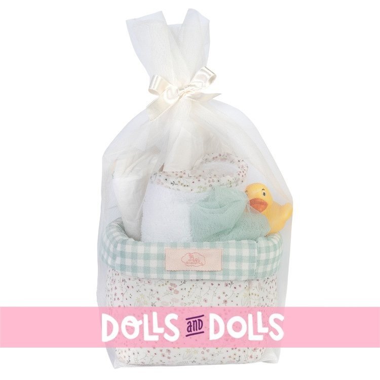 Complements for Asi doll - Así Dreams - Cloe Collection - Bathroom accessories basket 36-50 cm