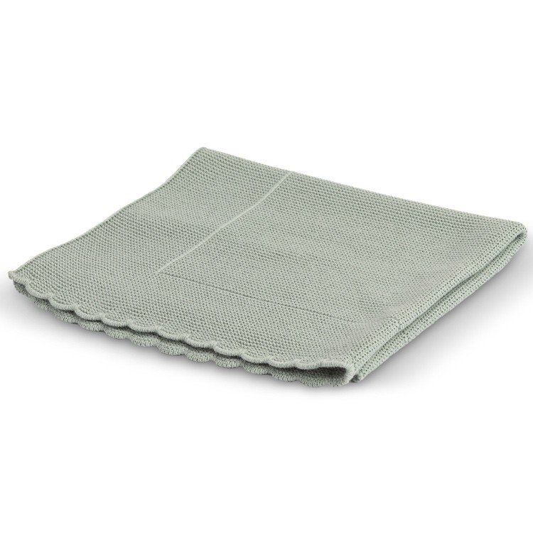 Complements for Así doll - Links Onda green Knitted Blanket