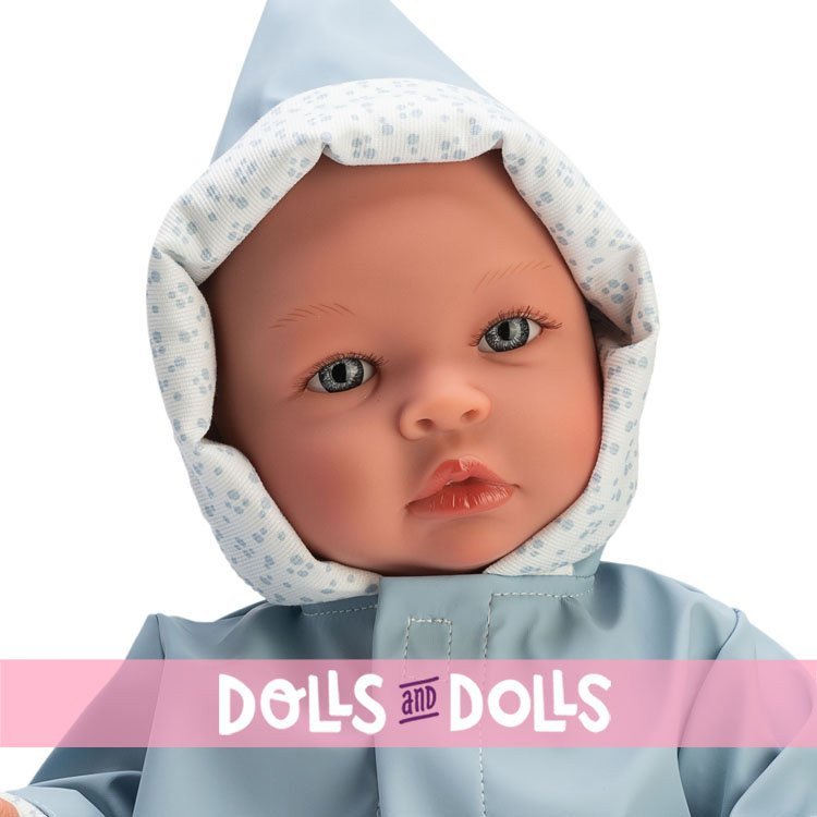 Así doll 46 cm - Leo with blue raincoat set