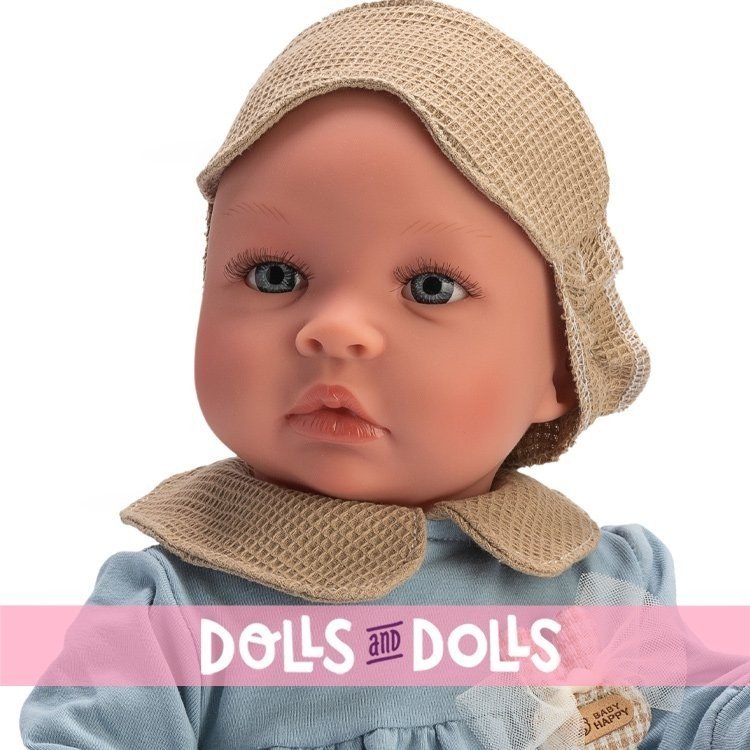 Así doll 46 cm - Leo in blue pajamas with mask