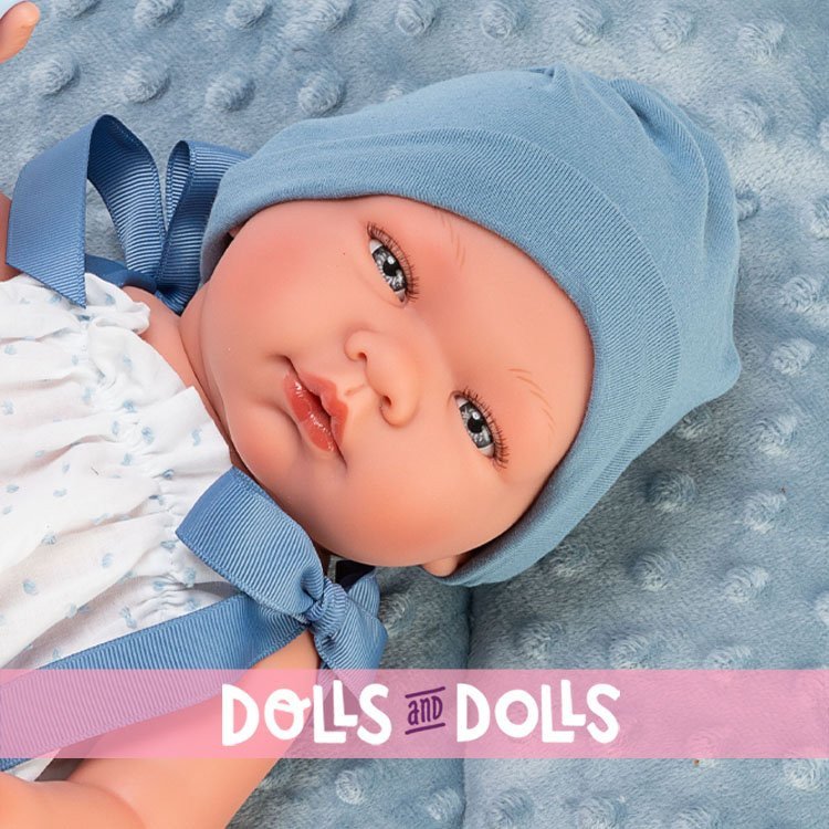 Así doll 43 cm - Pablo with plumeti romper and leaf cushion set