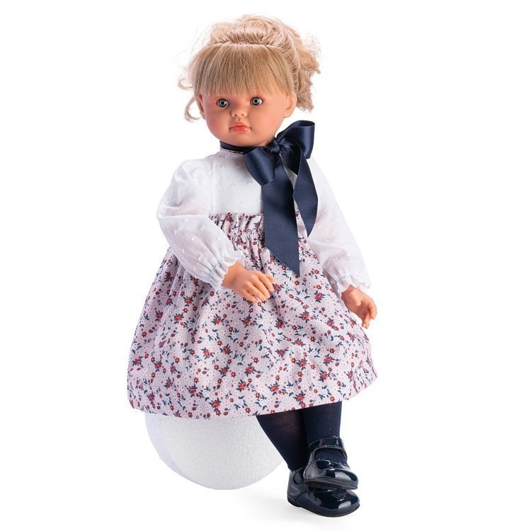 Así doll 57 cm - Pepa with red flowered skirt dress and white shirt