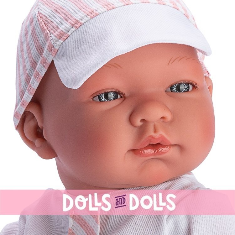 Así doll 43 cm - Pablo with pink striped pants set