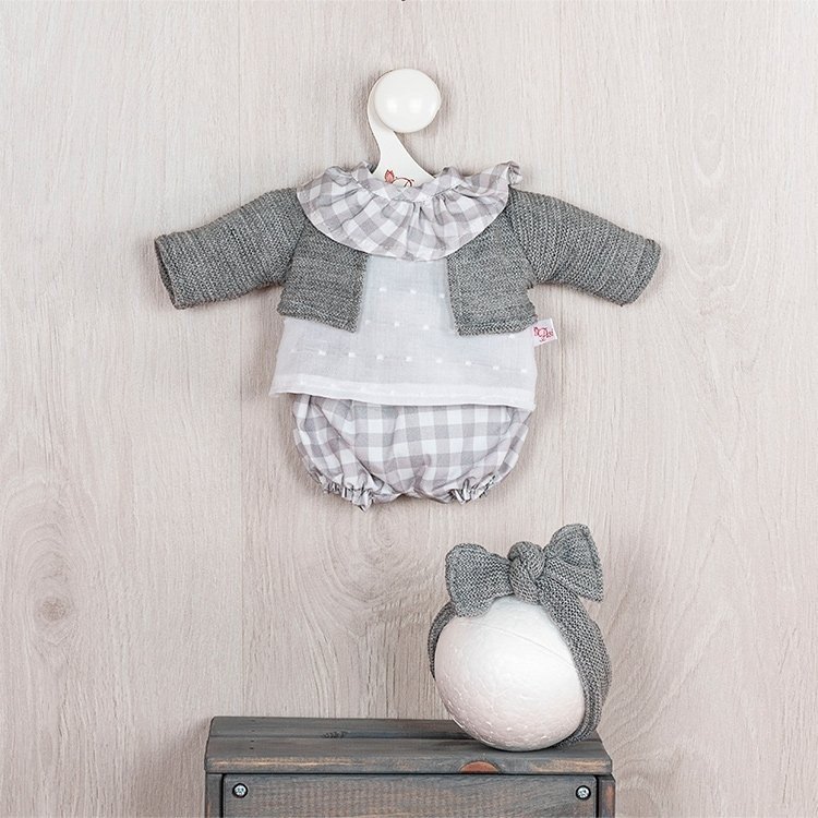 Outfit for Así doll 36 cm - Set pololo and gray jacket for Koke doll