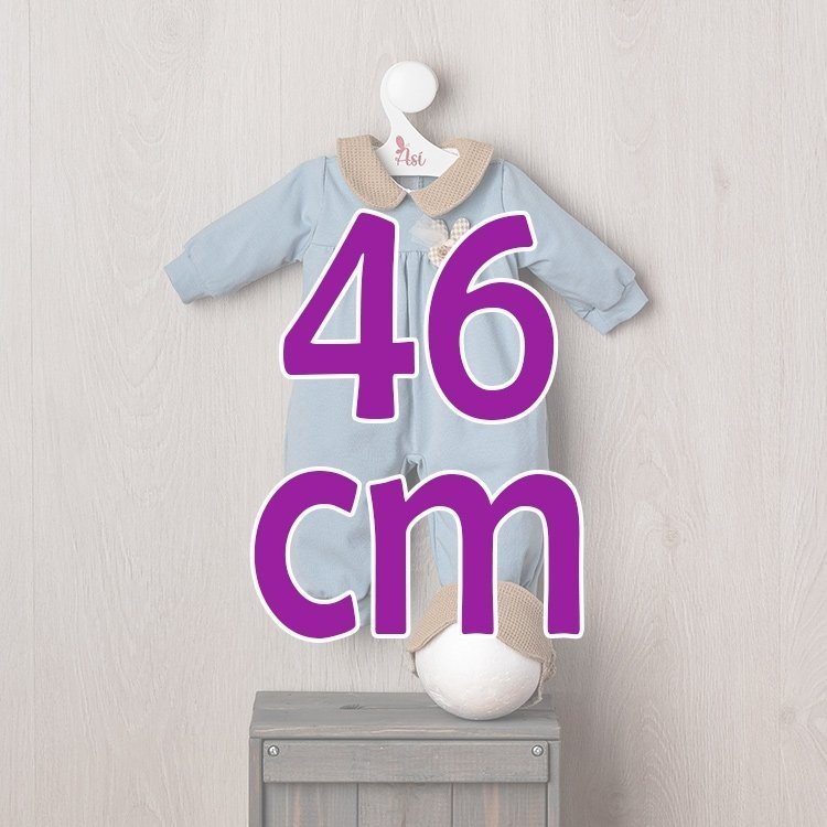 Outfit for Así doll 46 cm - Blue pajamas with mask for Leo doll