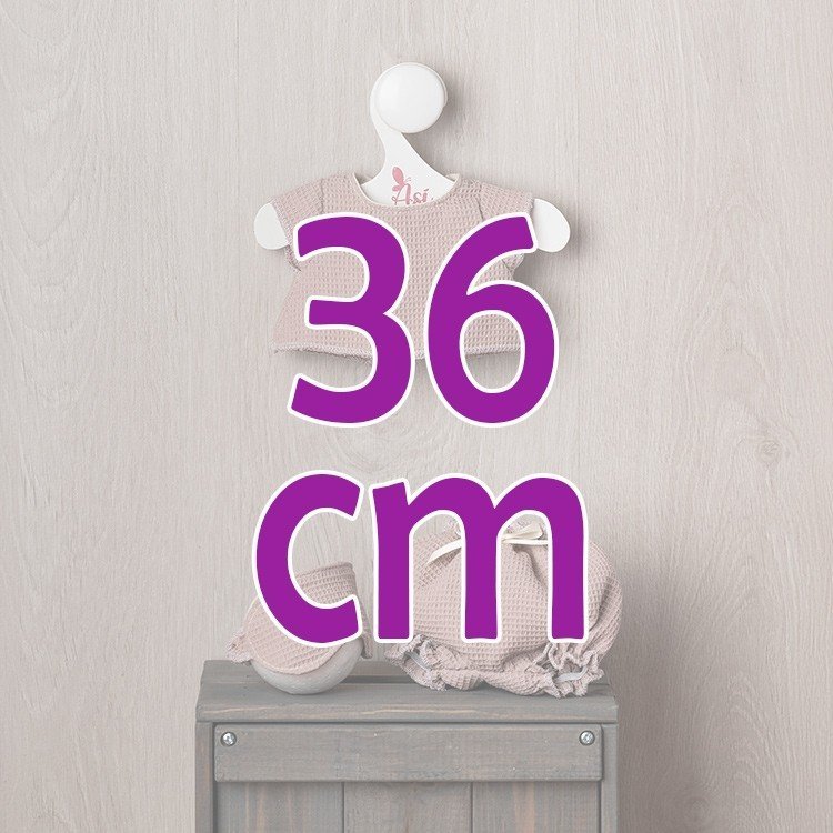 Outfit for Así doll 36 cm - Pajamas and mask of the Nude Collection for Alex doll
