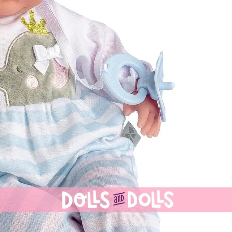 Berenguer Boutique doll 38 cm - With blue pyjamas and accessories