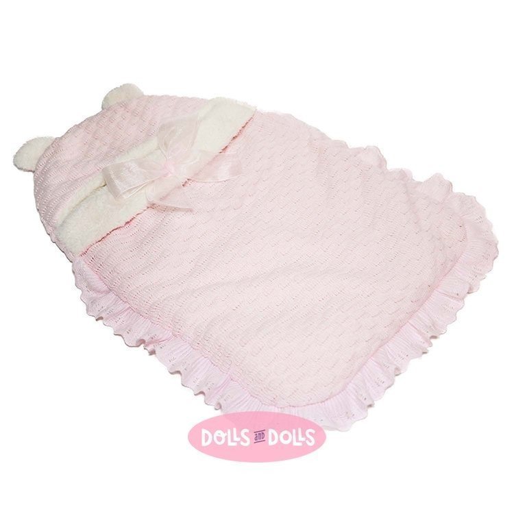 Complements for Berenguer Boutique doll 43 cm - Pink sleeping bag