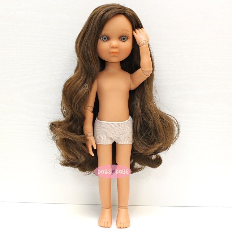 Berjuan doll 35 cm - Luxury Dolls - Eva brunette articulated without clothes