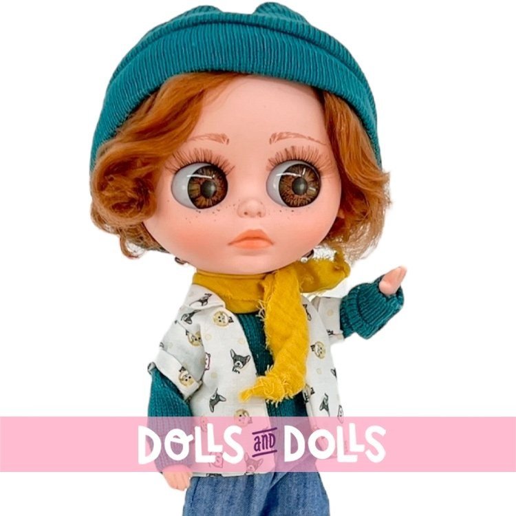 Berjuan doll 32 cm - The Biggers - Boy in denim dungarees