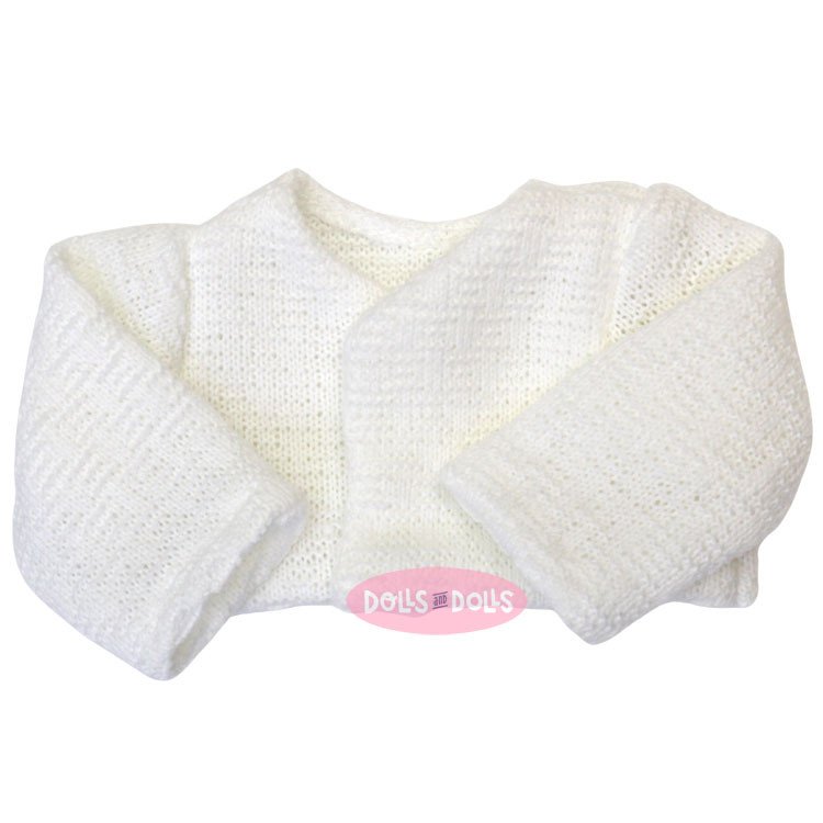 Complements for Así doll 36 cm - White knitted jacket for Koke doll