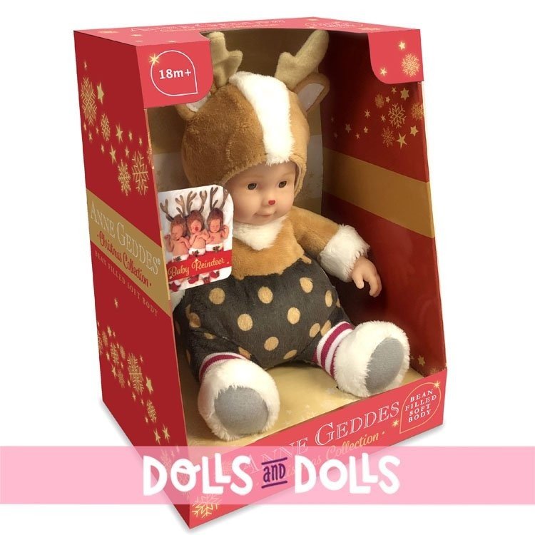 Anne Geddes doll 23 cm - Crhistmas - Baby Reindeer