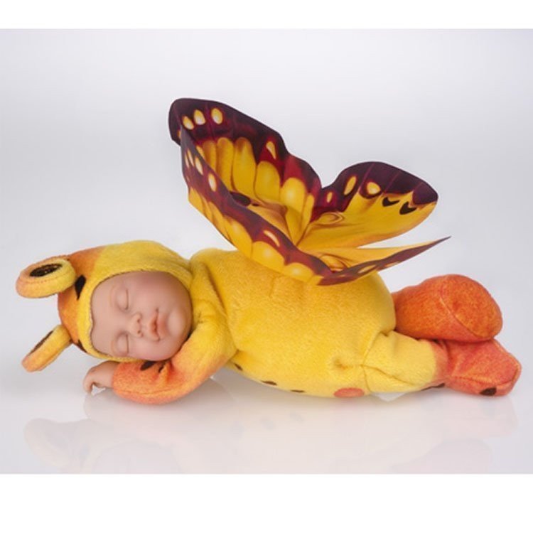 Anne Geddes doll 23 cm - Yellow-orange butterfly