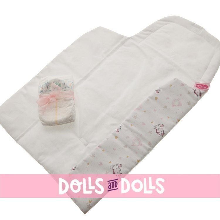 Complements for Antonio Juan doll 40-42 cm - Changing mat with unicorns