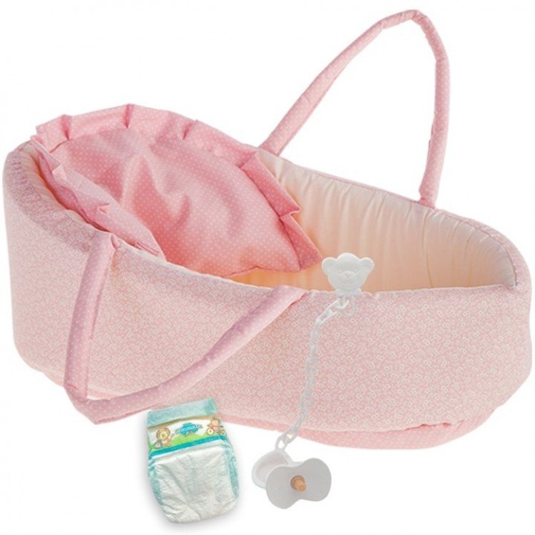 Antonio Juan doll Complements 40-42 cm - Pink fabric carrycot