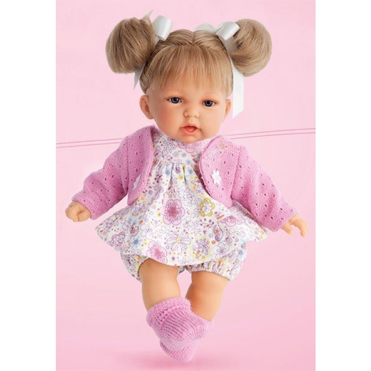 Petit coletas rosa fuerte rubia