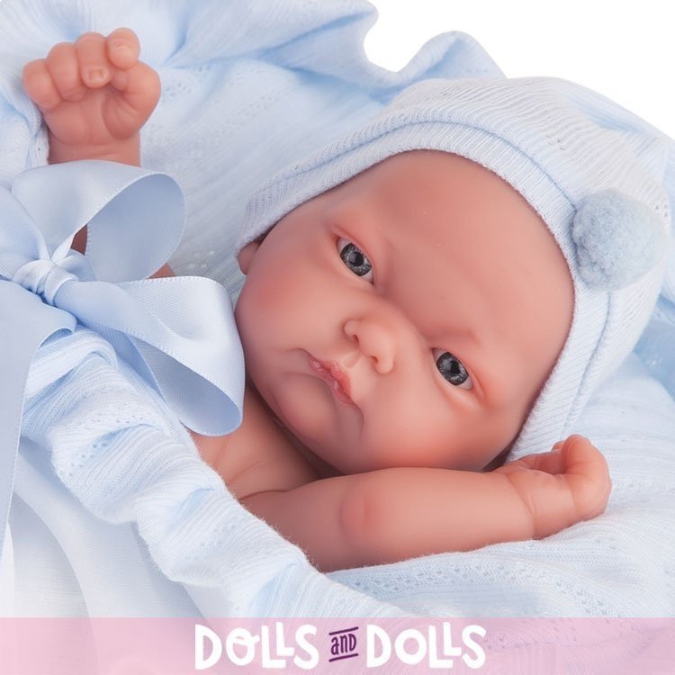 Antonio Juan doll 26 cm - Pitu boy with blue blanket