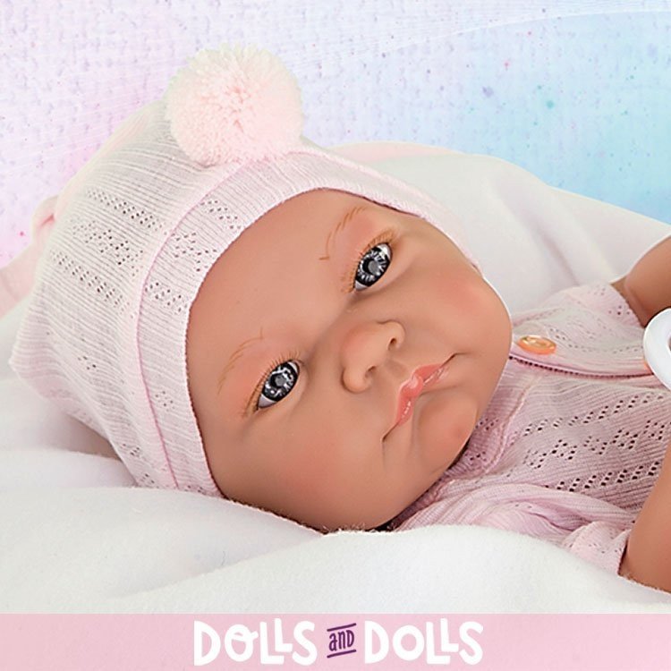 Antonio Juan doll 42 cm - Newborn Nica girl with blanket