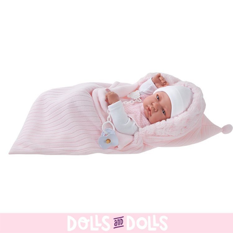 Antonio Juan Doll 42 cm - Newborn girl and bag - Dolls And Dolls - Collectible Doll shop