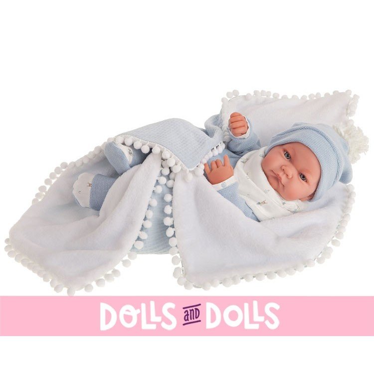 Antonio Juan doll 42 cm - Newborn Nico with blanket with balls